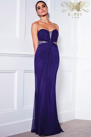 Lipsy VIP Embellished Bandeau Maxi Dress